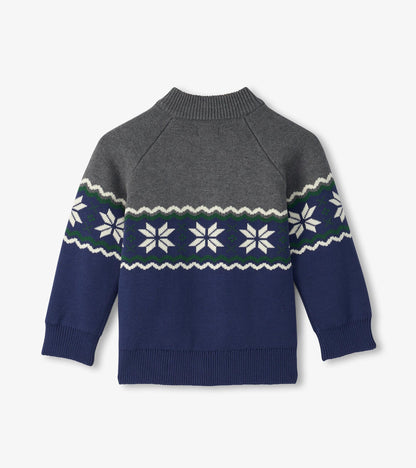 Boys Winter Knit Mockneck Sweater