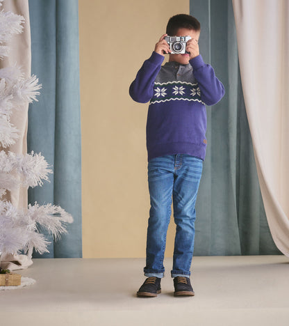 Boys Winter Knit Mockneck Sweater