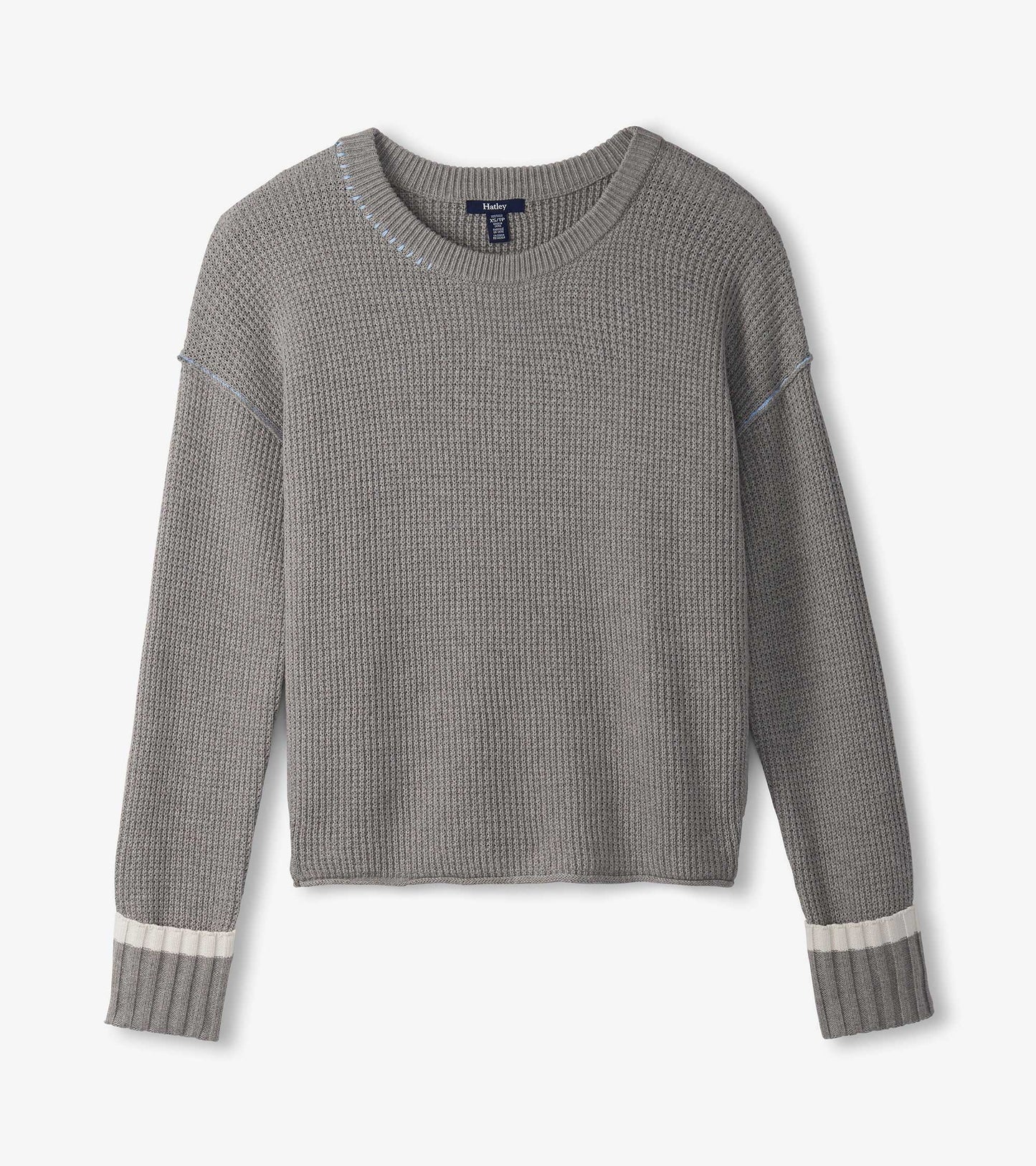 Waffle Knit Jumper - Grey