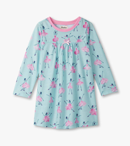 Girls Ballet School Long Sleeve Nightdress