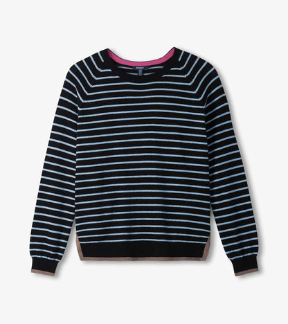 Olivia Jumper - Black Denim Stripes