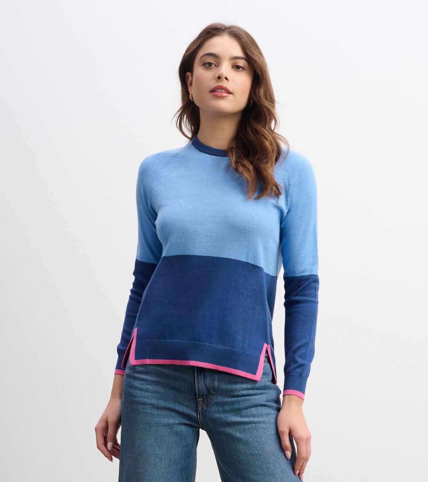 Olivia Jumper - Blue Color Block