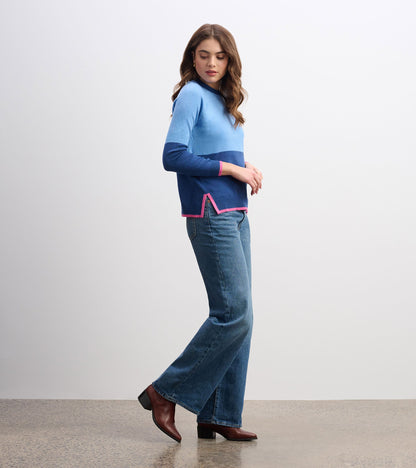 Olivia Jumper - Blue Color Block