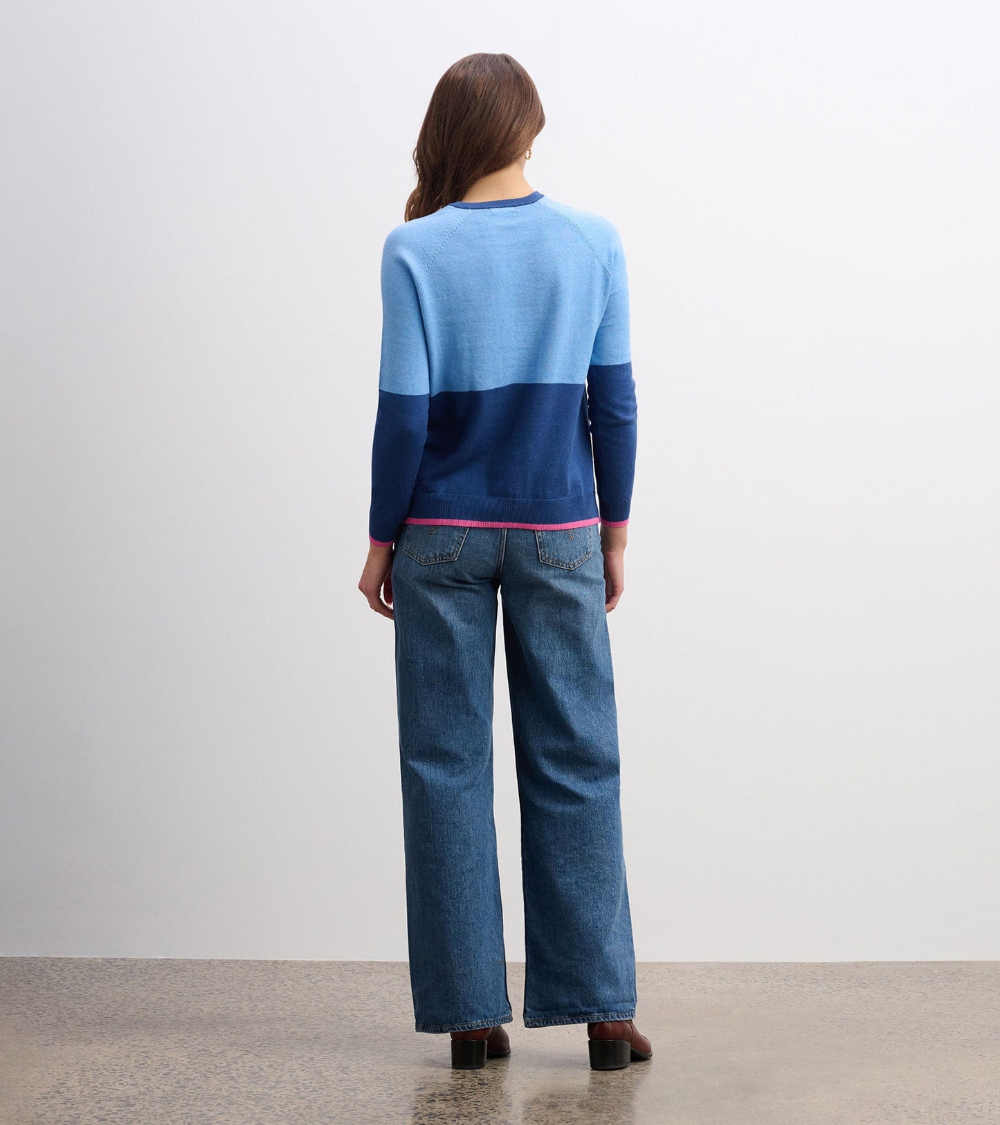 Olivia Jumper - Blue Color Block