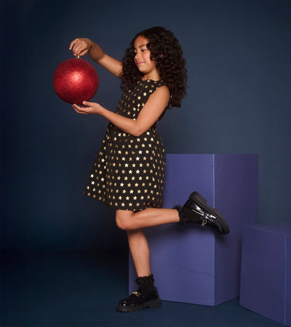 Girls Gold Stars Princess Dress