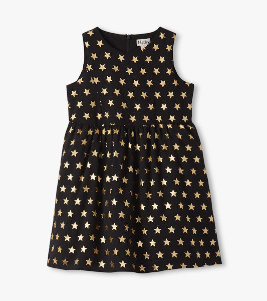 Girls Gold Stars Princess Dress