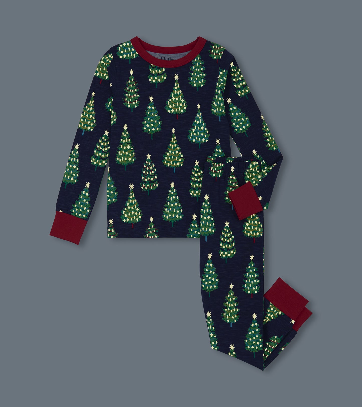 Boys Bottle Brush Trees Glow in the Dark Cotton Pyjama Set