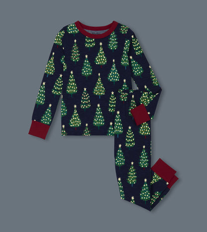 Boys Bottle Brush Trees Glow in the Dark Cotton Pyjama Set
