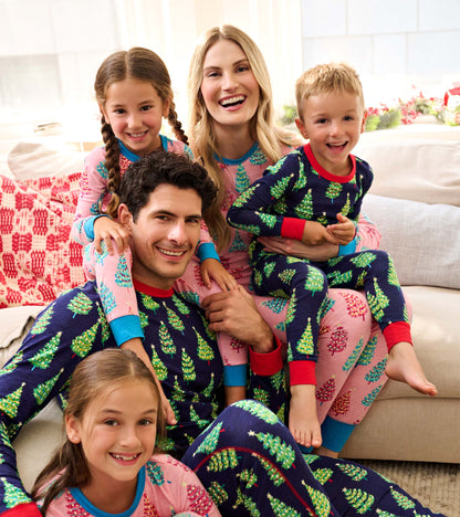 Men's Bottle Brush Trees Glow in the Dark Cotton Pyjama Set