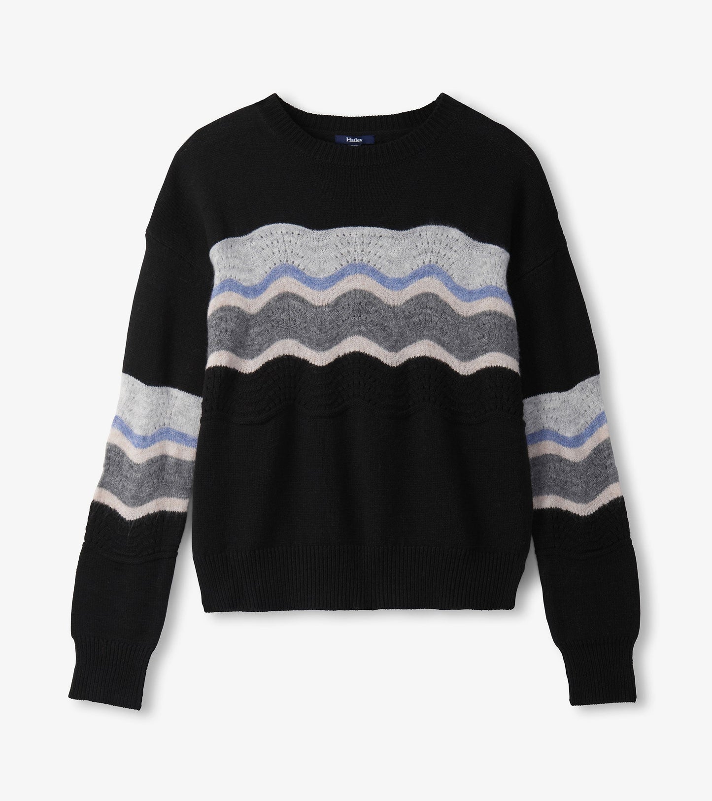 Pointelle Wave Jumper - Black