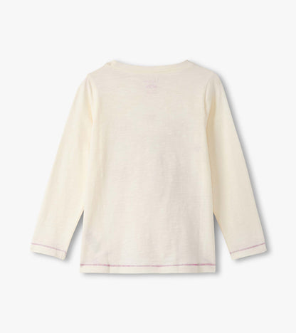 Girls Galloping Horse Long Sleeve Graphic Tee