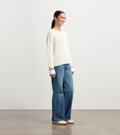Waffle Knit Jumper - Cream