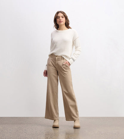 Waffle Knit Jumper - Cream