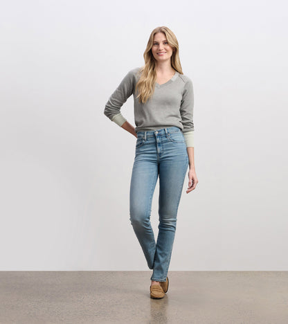 Cary V-Neck Jumper - Charcoal Melange