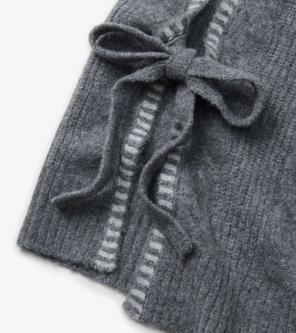 Side-Tie Jumper Vest - Charcoal Melange