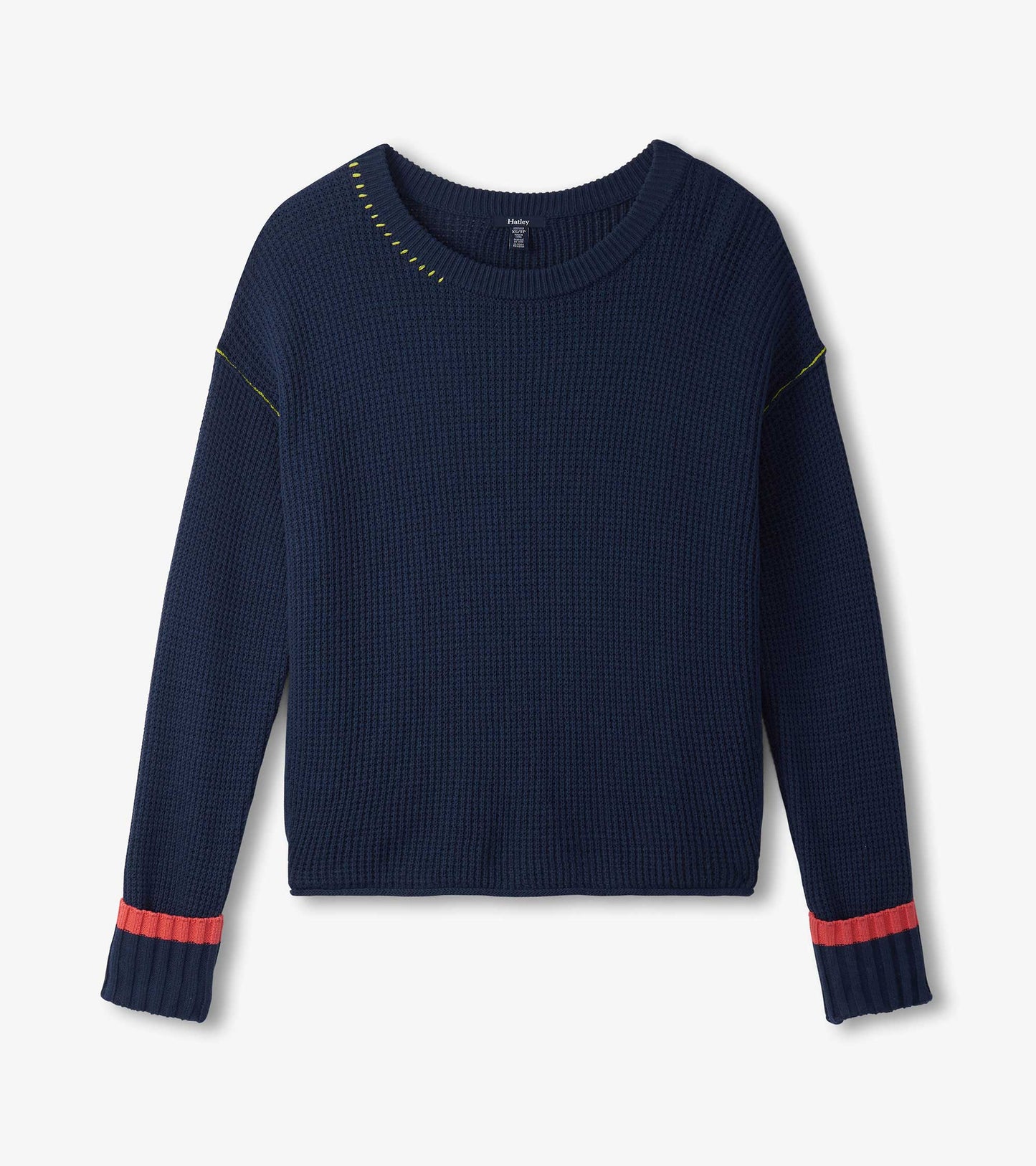 Waffle Knit Jumper - Navy