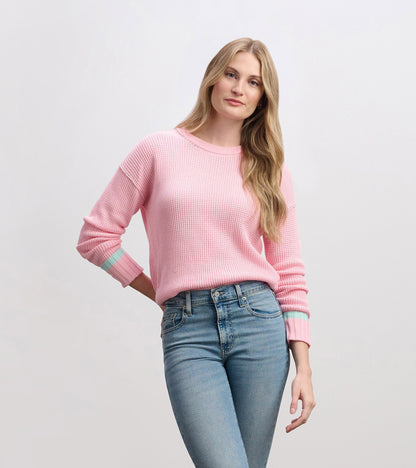 Waffle Knit Jumper - Fuchsia Pink
