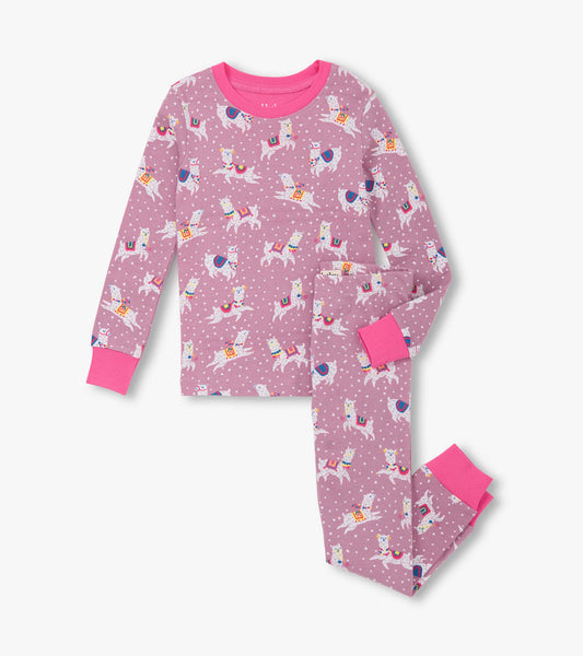 Girls Dancing Alpacas Cotton Pyjama Set