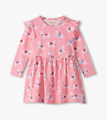Baby & Toddler Girls Dancing Alpacas Ruffle Sleeve Dress and Legging Set
