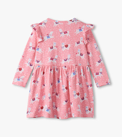 Baby & Toddler Girls Dancing Alpacas Ruffle Sleeve Dress and Legging Set