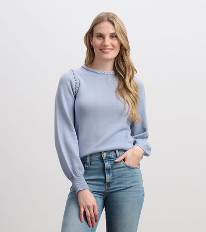 Braided Jumper - Bright Denim Blue