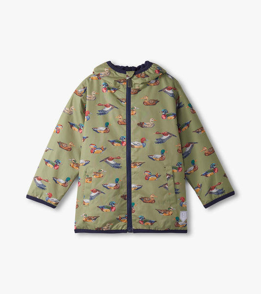 Boys Duck Decoys Zip-Up Lightweight Raincoat