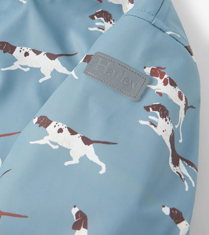 Boys Hunting Dogs Sherpa Lined Zip-Up Raincoat