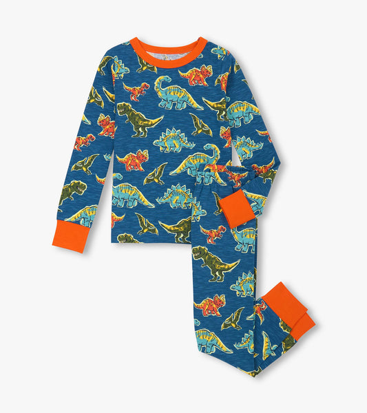 Boys Dino Roar Cotton Pyjama Set