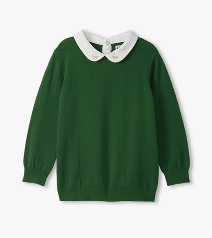 Girls Edin Green Little Pea Sweater