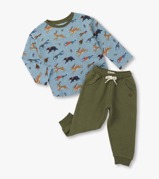 Baby & Toddler Boys Forest Animals Graphic Lounge Set Hatley