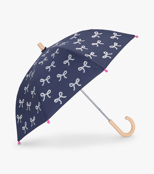 Girls Silver Ribbon Umbrella
