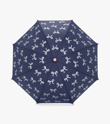 Girls Silver Ribbon Umbrella