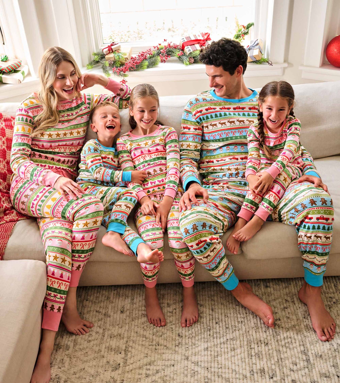 Men's Blue Fun Fair Isle Cotton Pyjama Set