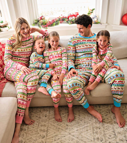 Men's Blue Fun Fair Isle Cotton Pyjama Set