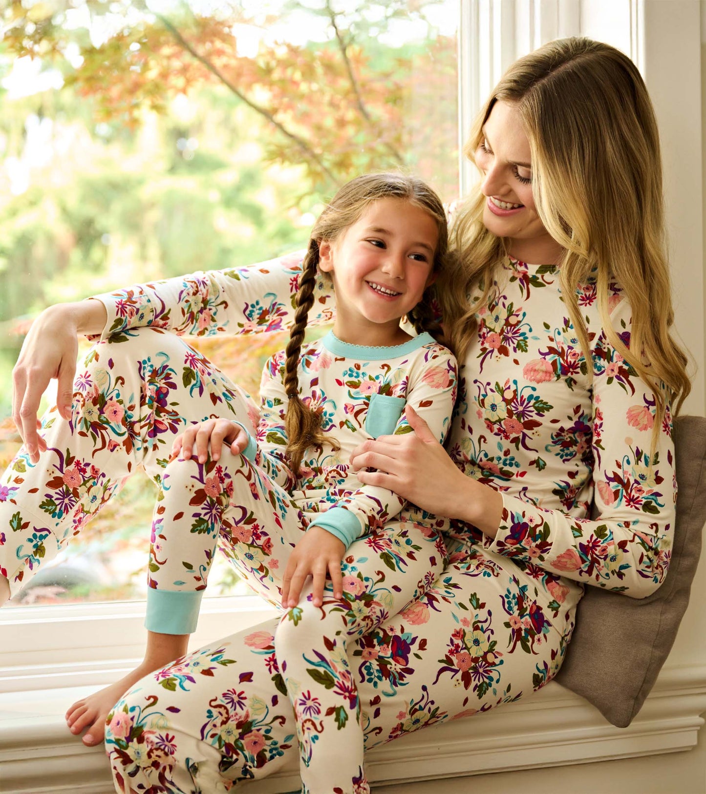 Girls Fall Floral Bamboo Pyjama Set