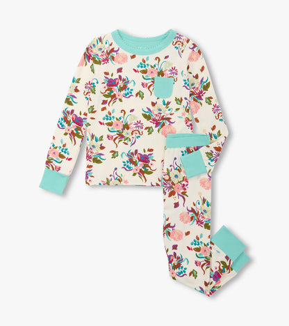 Girls Fall Floral Bamboo Pyjama Set