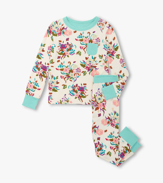 Girls Fall Floral Bamboo Pyjama Set