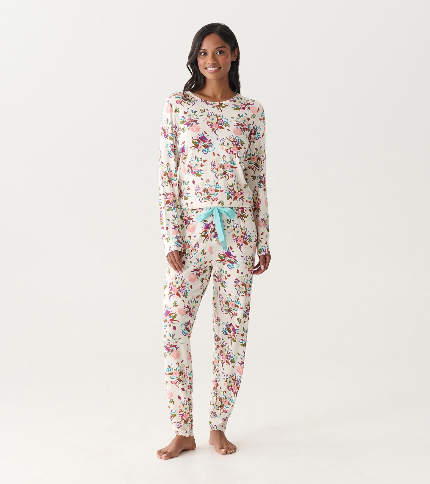 Women's Fall Floral Bamboo Pyjama Set