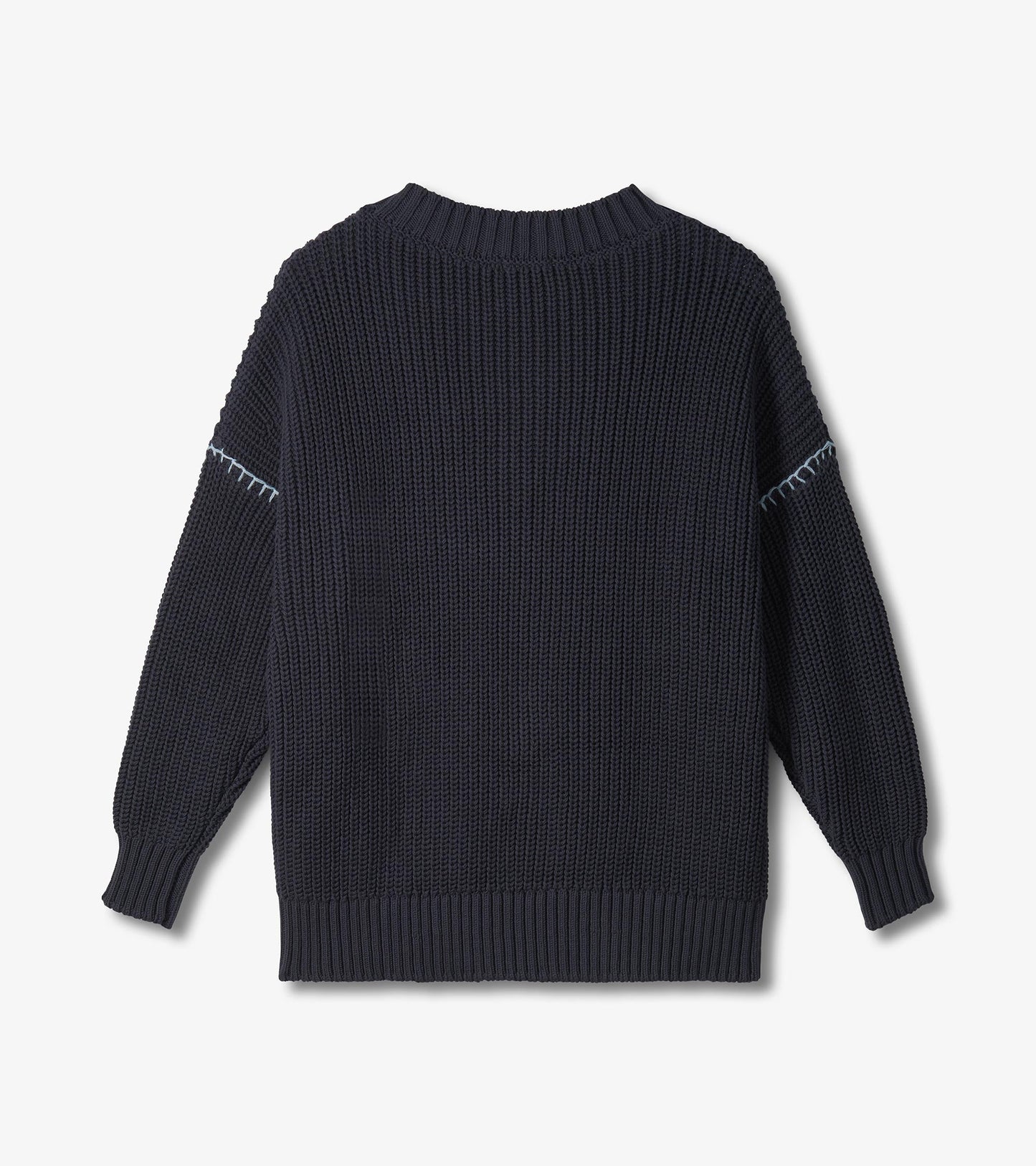 V-Neck Slouchy Jumper - Faded Grey