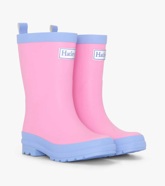 Girls Fuchsia Matte Wellies