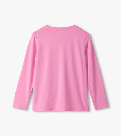 Girls Fuchsia Pink Gathered Front Top