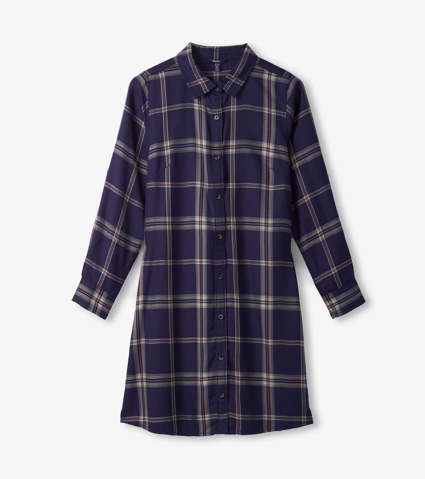 Cara Shirt Dress - Heirloom Navy Plaid