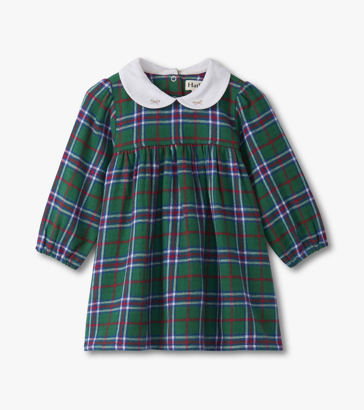 Baby & Toddler Girls Holiday Plaid Puff Sleeve Pinafore