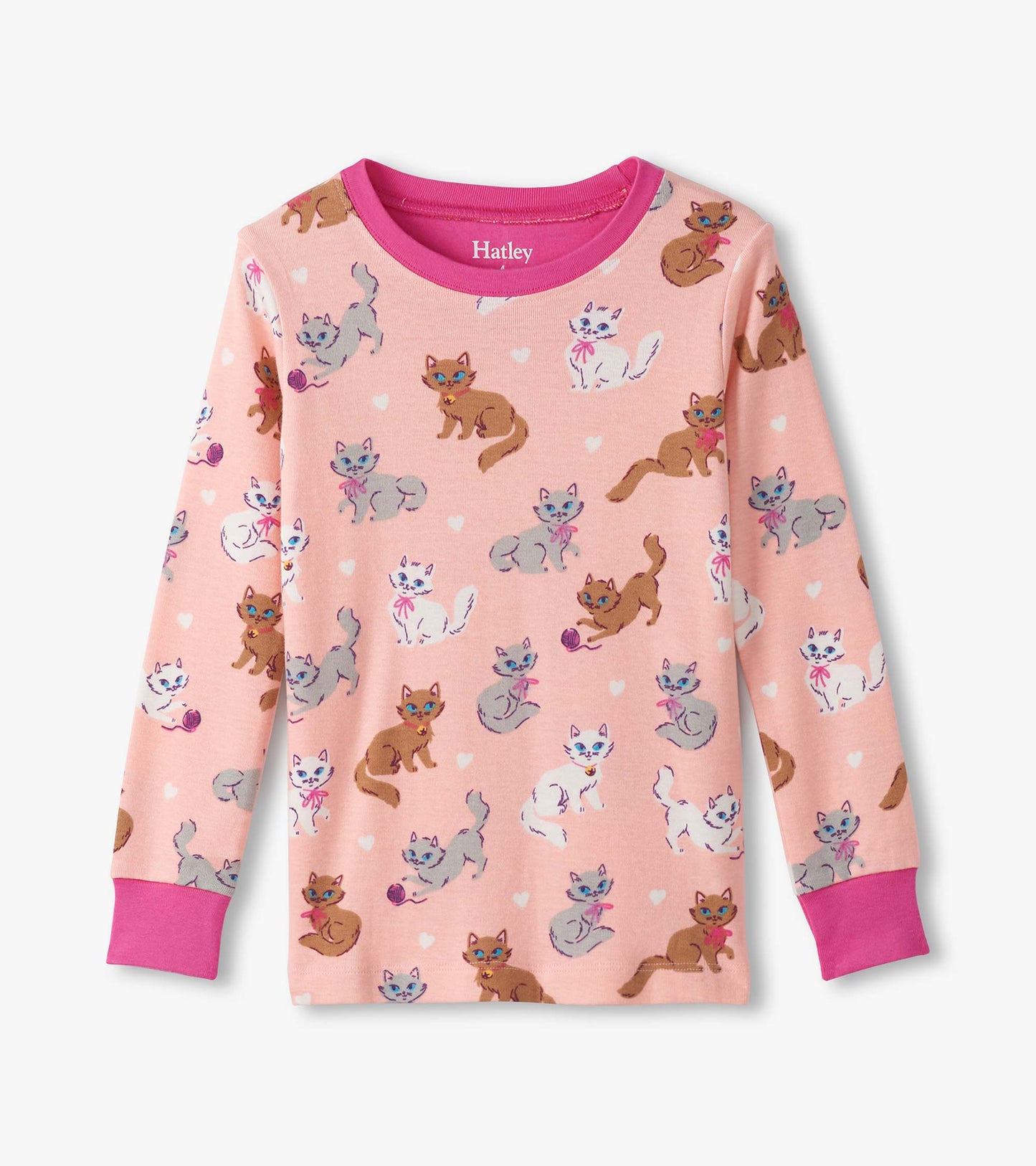 Girls Little Kitties Cotton Pyjama Set