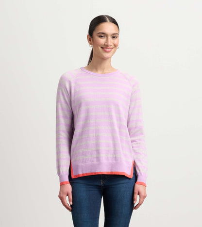 Olivia Jumper - Lilac Pink Stripes