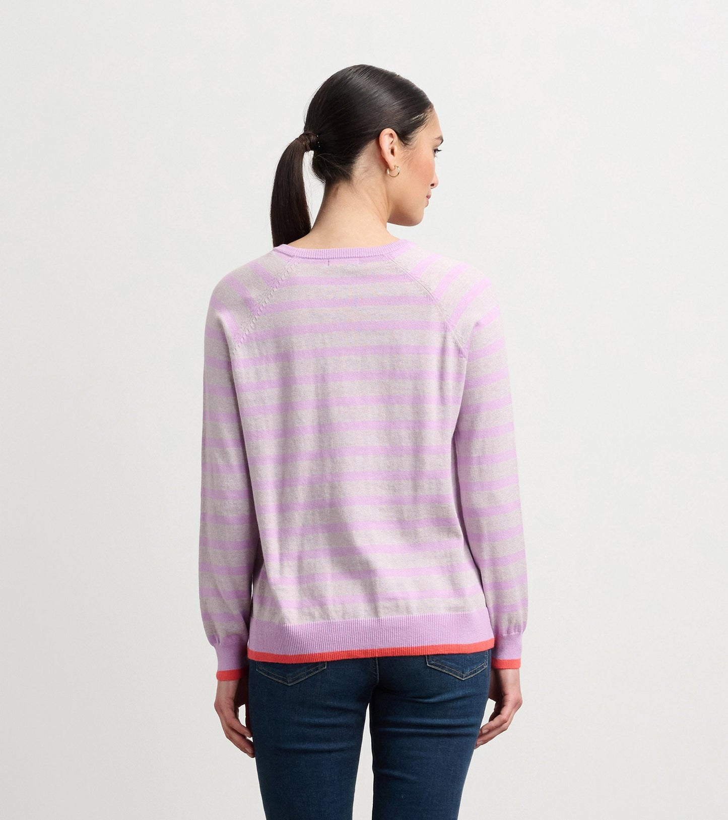Olivia Jumper - Lilac Pink Stripes