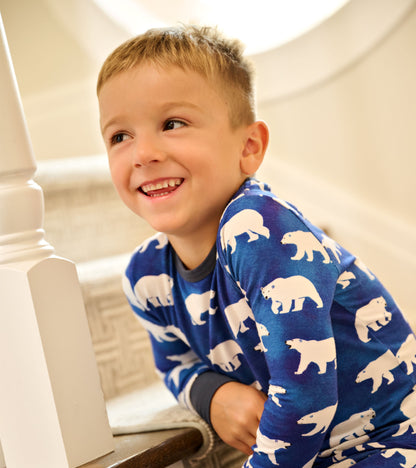 Boys Midnight Polar Bear Bamboo Pyjama Set