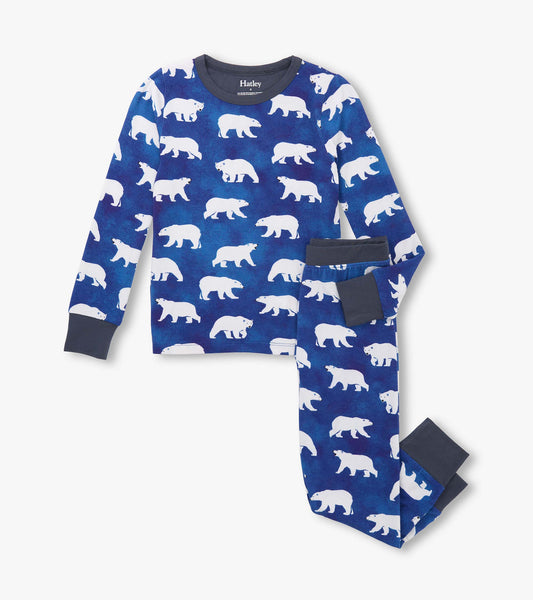 Boys Midnight Polar Bear Bamboo Pyjama Set