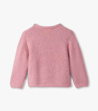 Baby & Toddler Girls Shiny Bow Furry Sweater