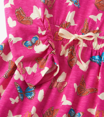 Girls Pop Out Butterflies Cinched Waist Dress